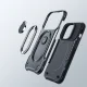 Triecienizturīgs vāciņš Joyroom Dual Hinge priekš iPhone 14 Plus ar gredzenu-statīvu, melns