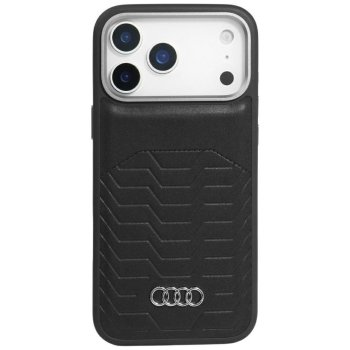 Audi iPhone 17 Pro Max vāciņš GT Synthetic Leather MagSafe, melns