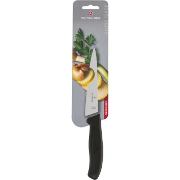 Victorinox Swiss Classic gaļas nazis ar šauru asmeni, 18 cm, melns
