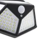 Solar LED Wall Lamp with 100 LEDs, Motion & Twilight Sensors Black