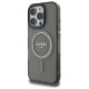 Guess iPhone 16 Pro Max vāciņš IML Glitter Circle MagSafe, melns