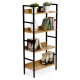 Industrial Wood and Metal Shelving Unit, Loft Style Bookcase ModernHome