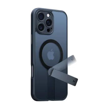 Torras Pstand Spin vāciņš priekš iPhone 16 Pro Max ar statīvu, melns