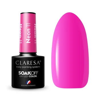 Claresa Neon 11 hibrīda nagu laka, rozā, 5g