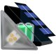 Saules enerģijas LED lampas kāpnēm ZD148A, 2 gab., melnas