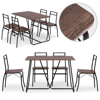 Обеденная группа стол и 4 стула PARIS ModernHome для кухни в стиле лофт