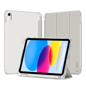 Tech-Protect SC Pen Hybrid vāciņš iPad 10 (2022), pelēks/caurspīdīgs