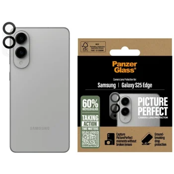 PanzerGlass PicturePerfect rūdītā stikla kameras lēcu aizsargs Samsung Galaxy S25 Edge - Caurspīdīgs | Lens...