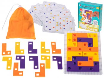 Bērnu Attīstošā Loģikas Galda Spēle Puzle Tetris | Kids Educational Logic Board Game Puzzle Tetris