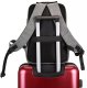 Waterproof anti-theft laptop backpack with USB A, grey-black