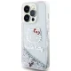 Hello Kitty iPhone 14 Pro Case Liquid Glitter Charms Kitty Head, Silver