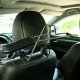 Auto drēbju pakaramais ar regulējamu platumu, melns-hromēts