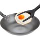 Silicone kitchen spatula with tongs function, black