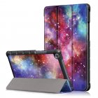 Huawei MediaPad M5 Lite 8.0" Tri-fold Stand Cover Case, Purple Cosmic Space