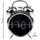 Izoxis 26337 Digital Alarm Clock with Loud Bell, Silver/White