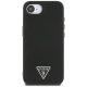 Guess Grained Triangle MagSafe vāciņš Apple iPhone 16e Melns