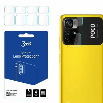 3MK Xiaomi Poco M4 Pro 5G Back Camera Lens Tempered Glass 4x Set | Kameras Aizsargstikls