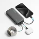 Внешний аккумулятор Cuktech 20000mAh со встроенным кабелем USB-C, серый