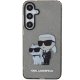 Samsung Galaxy S24 (SM-S921) Karl Lagerfeld Saffiano Karl&Choupette Metal Pin Case Cover, Gray | Telefona Maciņš...