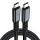 Кабель 3mk Hyper Cable N-SERIES Thunderbolt 4 USB-C / USB-C 1м 240W 40Gb/s, черный