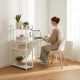 Modernhome datorgalds ar 3 plauktiem, 120x60 cm, balts