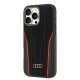 Leather MagSafe Case Audi iPhone 16 Pro Max Black/Red