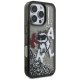 Karl Lagerfeld Liquid Glitter Choupette Logo Phone Case Cover iPhone 16 Pro Max - Black