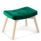 Sofotel Norse Upholstered Footstool Ottoman, Dark Green