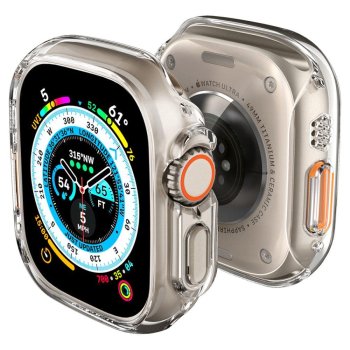 Apple Watch Ultra ( 49 mm ) Spigen Thin Fit Case Cover, Crystal Clear | Telefona Vāciņš Maciņš Maks Apvalks Bampers