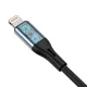 Аудиокабель Vipfan L05 Lightning - mini jack 3.5 мм AUX, 1 м, серый