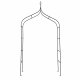 Metal Garden Arch LUARO 265 cm Tall Arbor for Climbing Plants and Roses