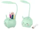 Kids LED Night Light with Organizer and Phone Stand, Green