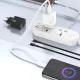 Сетевое зарядное устройство Dudao A26T GaN 25W USB-A, USB-C, черное