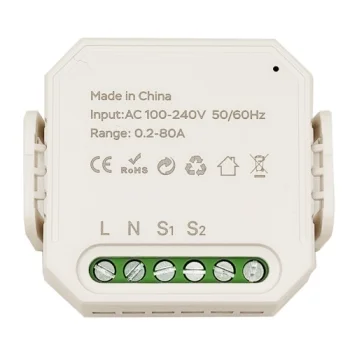 Tuya viedais elektroenerģijas skaitītājs 1P+N 80A Wi-Fi ar CT sensoru
