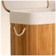 Massido Bamboo Laundry Basket with Lid 72 L