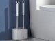 2x Silikona Tualetes Birstes, Balts/Pelēks | Silicone WC Toilet Brush