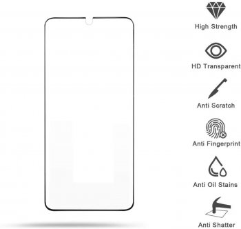 Samsung Galaxy S20 (SM-G980F/DS) Aizsargstikls 5D, melns pilna pārklājuma | Tempered Glass Screen Protector [Full...
