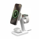 ZAGG Mophie Snap+ 3-in-1 Qi2 Wireless Charger Stand Three Devices Compatible with MagSafe and Qi2 - White