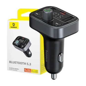 FM raidītājs Baseus S-09 Pro, Bluetooth 5.3 (melns)