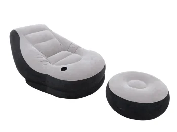 Надувное кресло INTEX 68564 с пуфиком для ног, 130x99x76 см