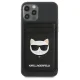 Магнитный кардхолдер Karl Lagerfeld Saffiano Choupette Head MagSafe Черный