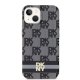 DKNY iPhone 15 vāciņš IML Checkered Mono Pattern MagSafe, melns
