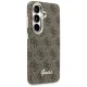 Чехол Guess 4G Script MagSafe для Samsung Galaxy S26, коричневый