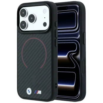Чехол BMW M Kevlar MagSafe для iPhone 18 Pro Max / 17 Pro Max, черный