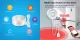 Беспроводной датчик протечки воды Tuya с сиреной, Wi-Fi