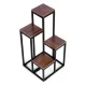 Modernhome PJJPS0011 DARK ziedu plaukts, 4 līmeņi, tumšs riekstkoks