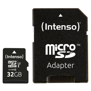Карта памяти Intenso microSDHC 32GB Professional UHS-I U3 V30 Class 10 с SD-адаптером
