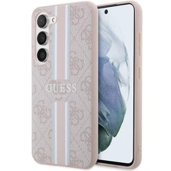 Samsung Galaxy S23 (SM-S911) Guess 4G Printed Stripe Case Cover (GUHCS23SP4RPSP), Pink | Telefona Maciņš Vāks...