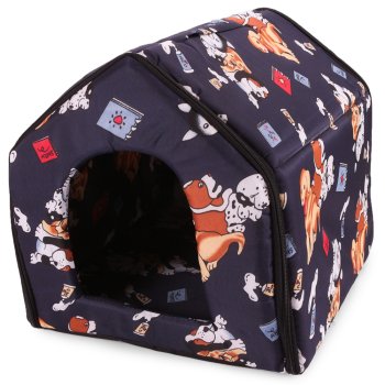 XL Soft Fabric Pet House – Indoor Dog & Cat Bed with Removable Cushion