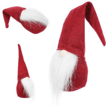 Iso Trade Standing Christmas Gnome, Red/White, 30 cm